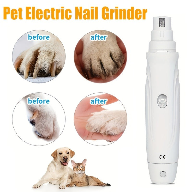 Dog Nail Grinder Electric 2-Speed – Professional Pet Nail Trimmer with High-Speed Motor, Lightweight Quiet Nail Clipper for Puppies & Dogs, Safe Home Paw Grooming Tool