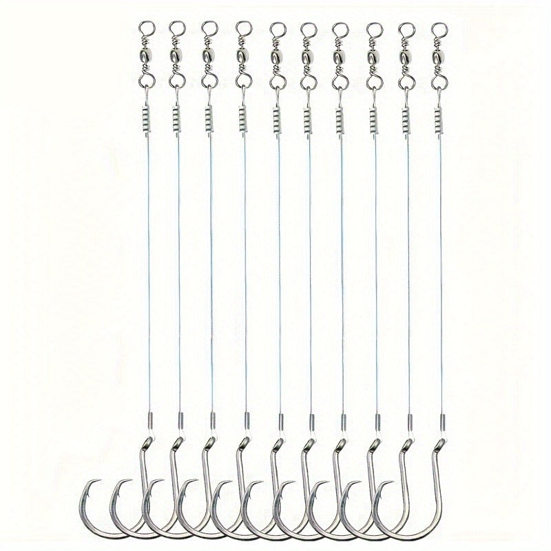 Circle Hooks 50pcs – Octopus Offset Steel Fishing Hooks for Catfish, Bass, Saltwater & Freshwater, Size 1/0 to 7/0
