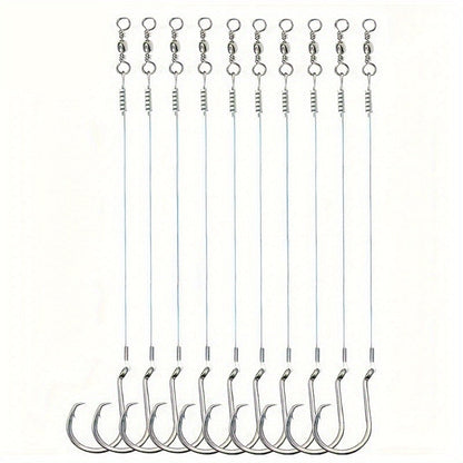 Circle Hooks 50pcs – Octopus Offset Steel Fishing Hooks for Catfish, Bass, Saltwater & Freshwater, Size 1/0 to 7/0