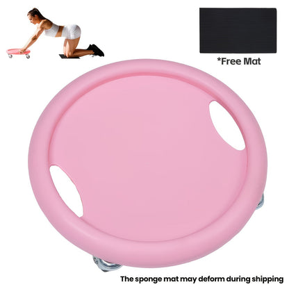 Ab Wheel Roller & Gliding Disc for Core Training - Multifunctional Ab Training Board with Quiet Wheels, Full-Body Cardio Workout Equipment, Durable PP & Stainless Steel, Gym Home Use, Men & Women