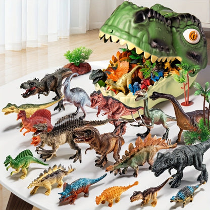 Dinosaur Toys for Boys 46pcs Realistic Jurassic Dinosaur Figures Set with Eggs, Trees & Fence – Educational STEM Playset for Kids Ages 3-12, Perfect Birthday & Easter Gift for Boys and Girls