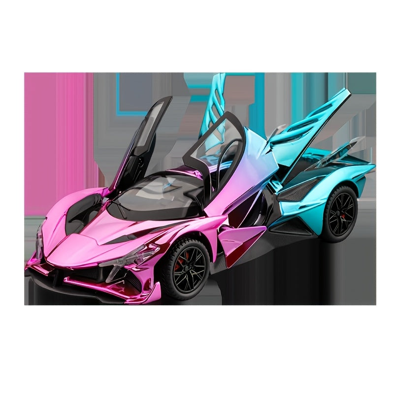 1:24 Scale Die-Cast Sports Car Model Collectible - Zinc Alloy Static Ornament with Realistic Details, Home Desktop Decoration, Gift for Car Lovers Men Adults