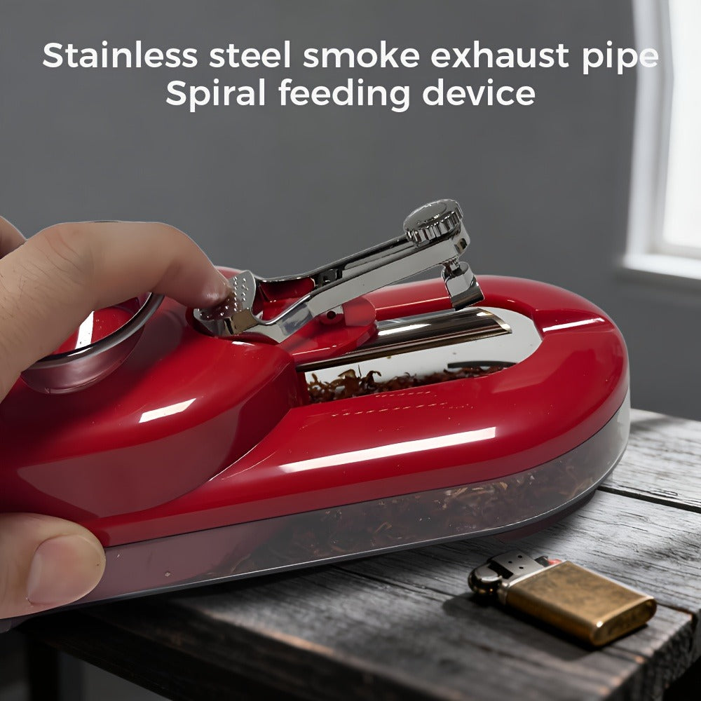 Electric Cigarette Rolling Machine Injector 2-in-1 Grind & Fill - 8mm & 6.5mm Interchangeable Tubes, Cleaning Brush & Tobacco Fork | 3 Colors | Easy to Use