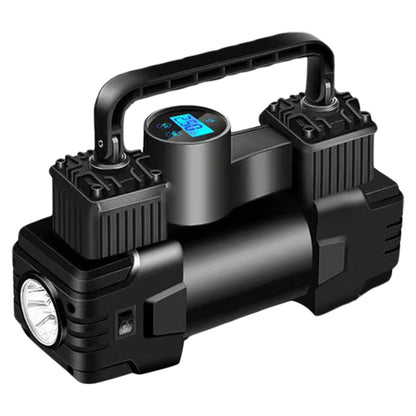 12V 150 PSI Car Air Pump Tire Inflator Portable Powerful Dual Cylinder Air Pump for Car Tires, Auto Accessories, Automatic Tire Pump with LED Digital Pressure Gauge, LED Light, Suitable for SUV, Truck, Car, Bicycle, Basketball, Lifebuoy, No Battery Requir