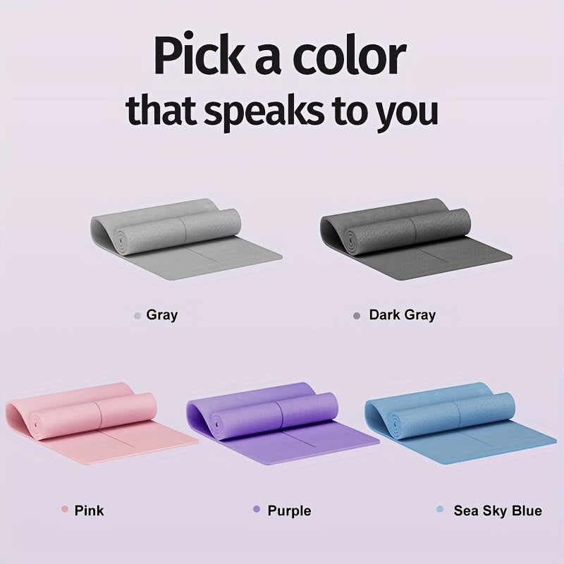 Extra Large TPE Yoga Mat 6’×4’ – 10mm Extra Thick Non-Slip Exercise Mat with Alignment Lines, Double-Sided Grip, 24 Sq Ft Professional Yoga Mat for Women & Men, Home Workout, Pilates & Gym