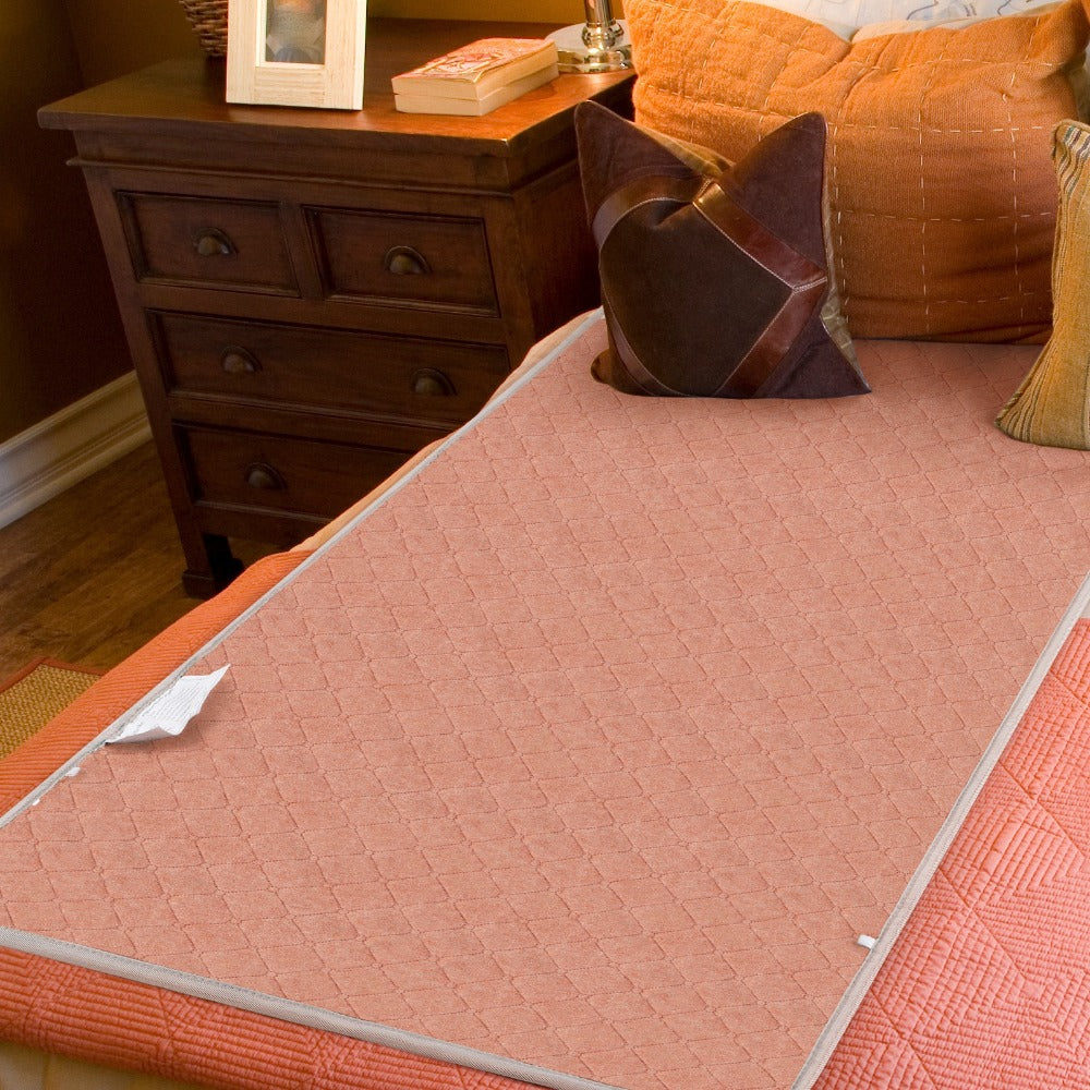Electric Mattress Pad Heated Bed Warmer 63"x31" - 9 Heat Settings, 4 Auto Shutoff Modes, Rapid Warming, LED Controller, ETL Certified, Machine Washable, Low EMF, Winter Comfort Gift, Brown & Grey