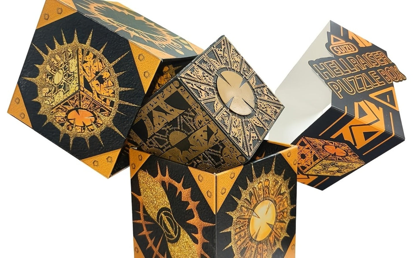 Lament Configuration Puzzle Box Cube – Functional Detachable Deformation Lock Box with Display Base, Brain Teaser Desk Decor, Unique Gift for Adults Horror Fans Christmas Halloween Birthday