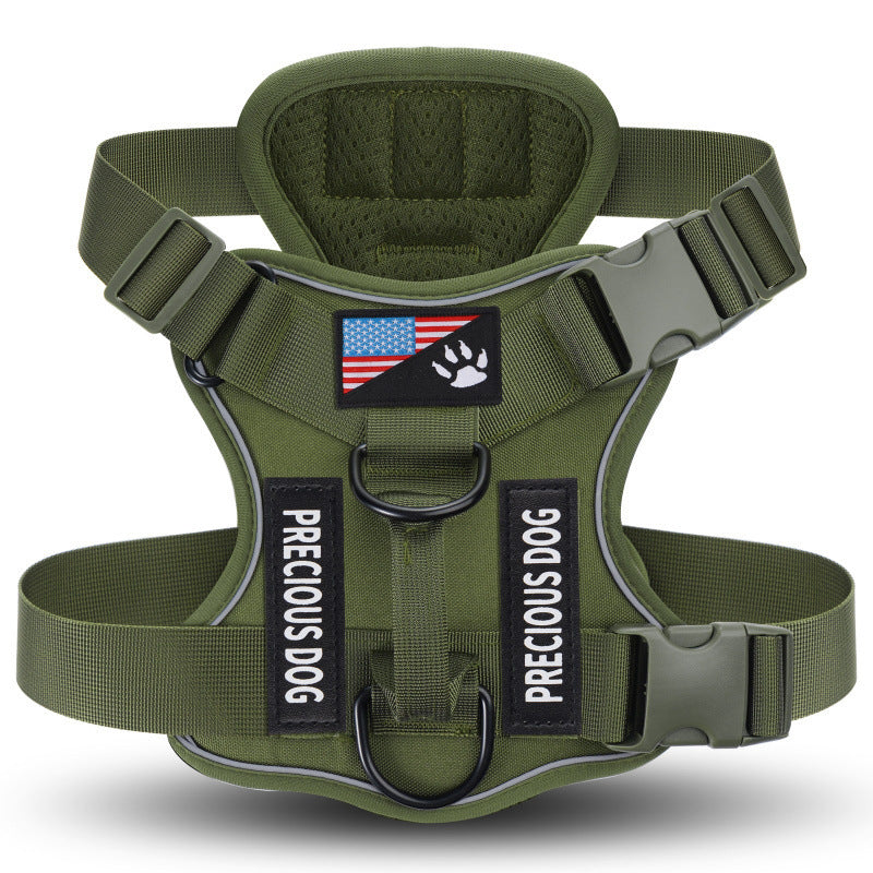 Reflective No-Pull Dog Harness with Patches – Adjustable Soft Mesh Vest Harness for Small, Medium & Large Dogs | S, M, L, XL