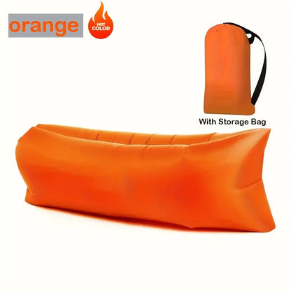 Inflatable Air Sofa Outdoor Camping Lounger 440LB Heavy Duty Quick Inflate Portable Lazy Bag Sofa Bed with Carry Bag Lightweight Compact for Beach Hiking Music Festival Travel 6 Colors