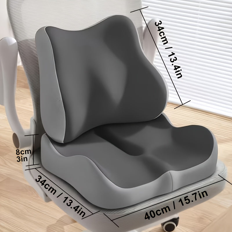Ergonomic Memory Foam Cushions | Soft and Resilient, Contoured to Body Curves, Suitable for Wheelchairs, Car Seats, and Office Chairs, Knit Fabric, and Colors