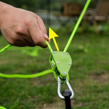 Reflective Camping Rope 4pcs 4M Adjustable Nylon Tent Guy Lines Windproof Ratchet Pulley for Tent Canopy Gazebo Tarp Outdoor