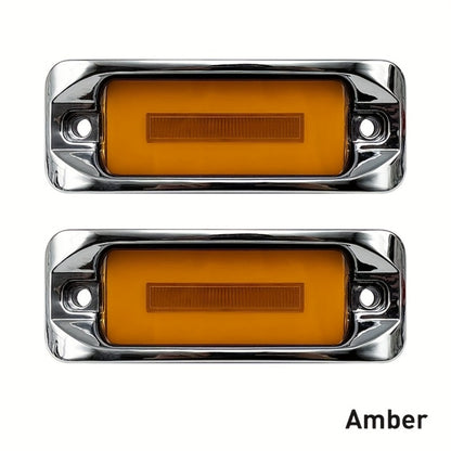 LED Car Side Marker Lights – Strobe Warning Flashing Signal Light for Truck Car Night Driving Safety, High/Low Brightness, 2pcs (Red/Yellow/Blue/Green/White)