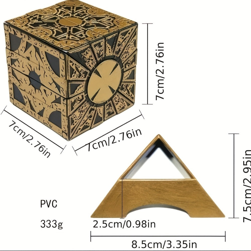 Lament Configuration Puzzle Box Cube – Functional Detachable Deformation Lock Box with Display Base, Brain Teaser Desk Decor, Unique Gift for Adults Horror Fans Christmas Halloween Birthday