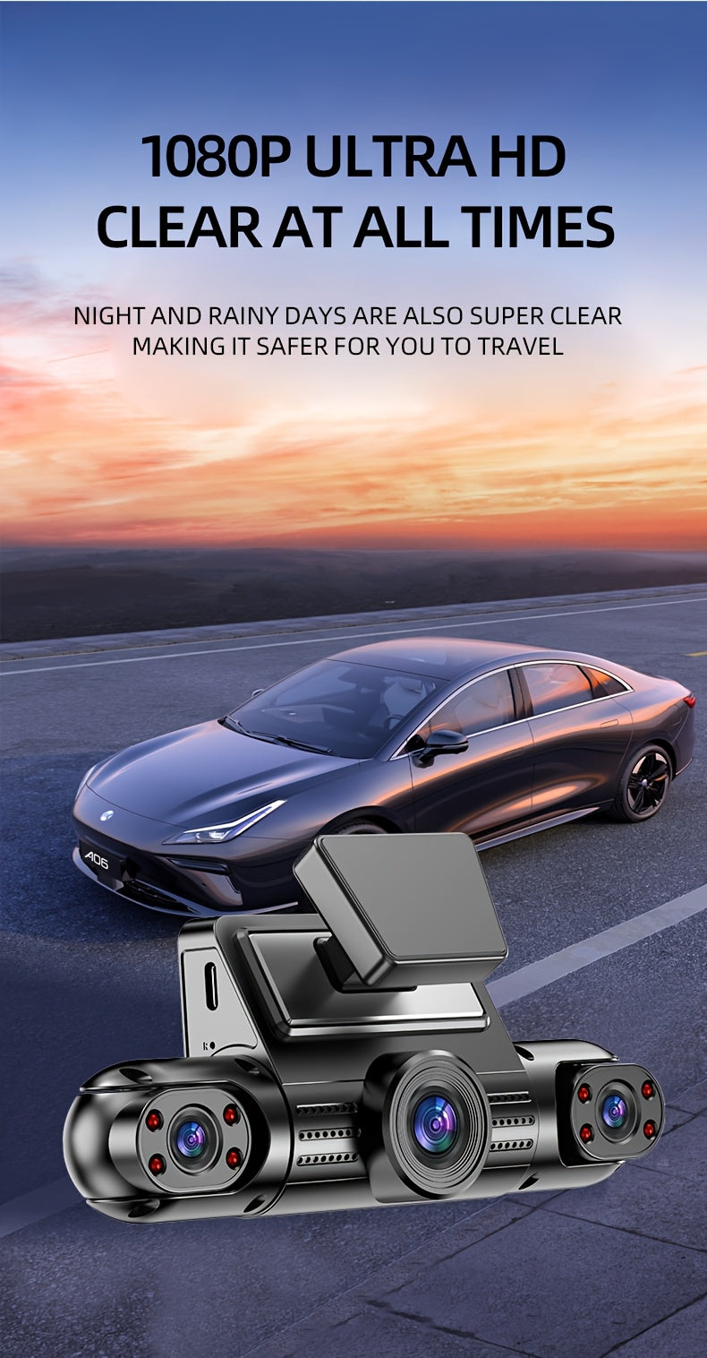 This Is a Comprehensive Driving Recorder Set Featuring Four Lenses, Offering 360-Degree Coverage with 1080P Resolution for The Front And 720P for The Rear, Sides, And Full Display. It Includes High-Definition Night Vision, WDR, G Sensor