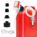 Automatic Fuel Transfer Pump with Auto-Stop, 58Inch Extra Long Hose, 3.2 Gallon Per Min, Battery Or USB Powered, 4 Can Adapters, Fast And Safe Portable Gas Can Pump for Oil, Diesel, Gasoline. Powered Oil Pump Is Suitable, Without Battery