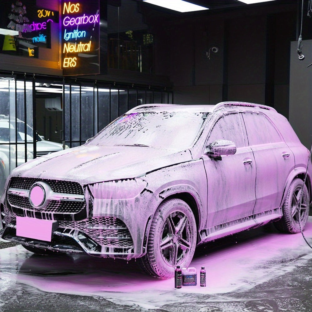Pink Foam Pre-Wash Car Shampoo – Floral Scent Snow Foam Prewash Solution, Safe for Coatings & Paint | Foam Cannon, Bucket & Pressure Washer | 300ml / 500ml / 1L