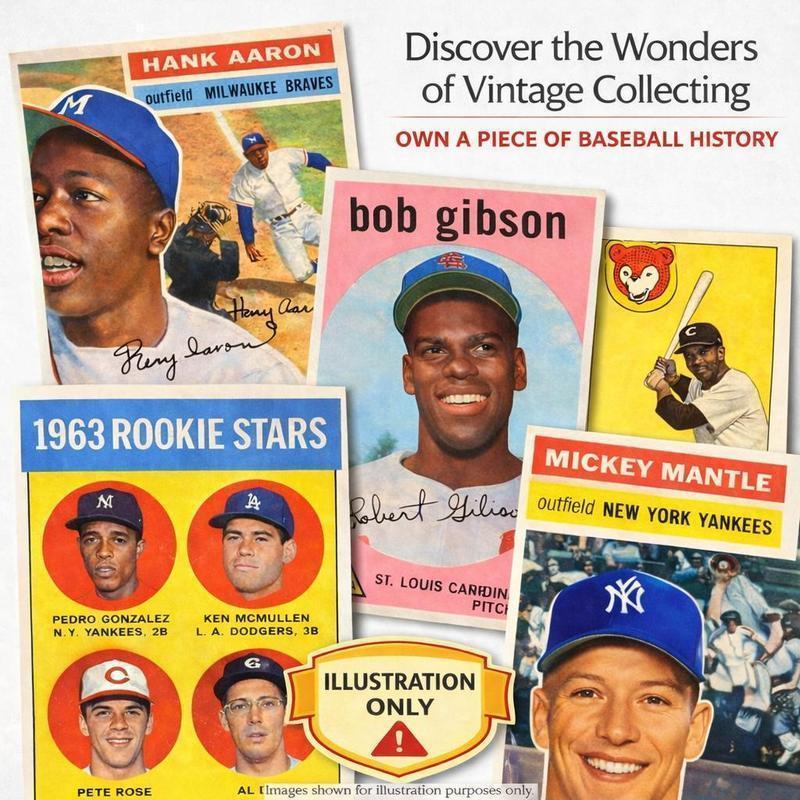 Vintage Baseball Card Vanity Slab Mystery – Authentic Topps Era Card 50 to 100+ Years Old in Display Case | Hall of Fame Legends Possible | 1 or 2 Slab Bundle | Collector Gift for All Ages