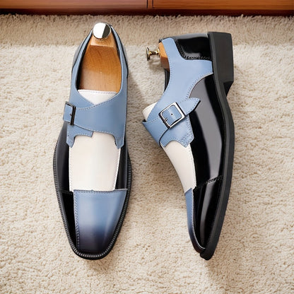 Men's Loafers & Slip-Ons - Color Blocked & Metal Buckle 120933