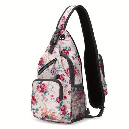 Crossbody Bag for Women & Men, Large Capacity Single Shoulder Bag with Zipper, Lightweight Multi-Pocket Design, Casual Sling Bag for Travel, Hiking, Work & Daily Use – Multiple Colors Available
