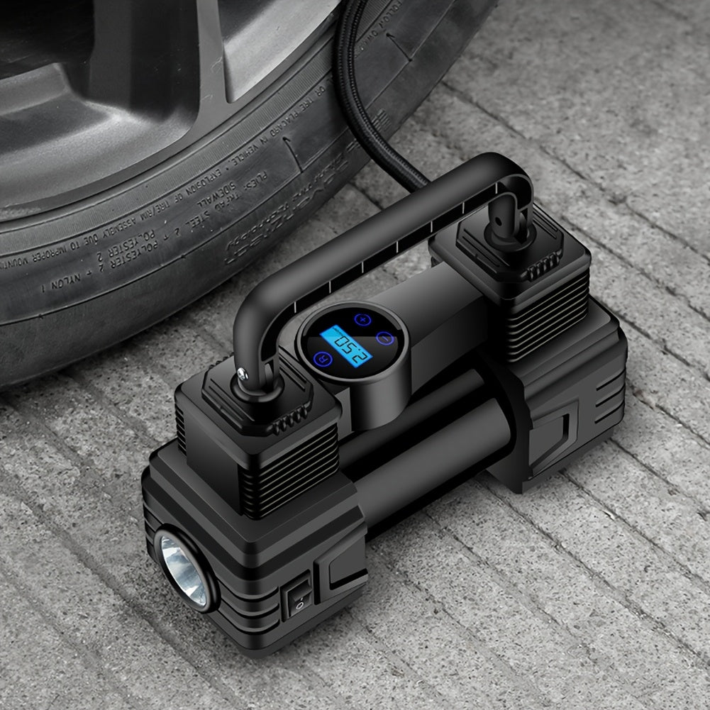 Portable Tire Inflator, 12V 150 PSI, Handheld Pump with Digital Pressure Gauge, for Car, Motorcycle, Bicycle, Balls, And Sports Equipment, Cars, Inflatable Mats, Swimming Rings, Kayaks, Without Battery