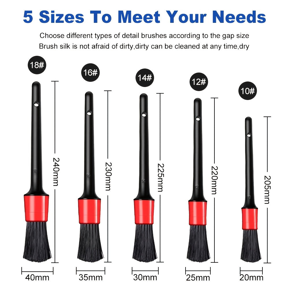 Car Detailing Brush Set The Ultimate Auto Cleaning Kit for Vents Gaps Maintenance Car Air Outlet Detail Clearance Brush
