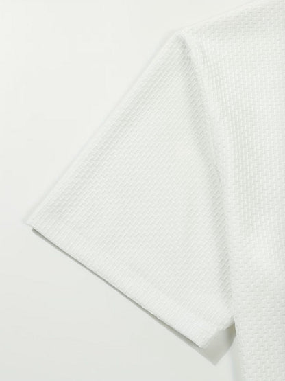 Men's Solid Color Shirt - Short Sleeve 770021
