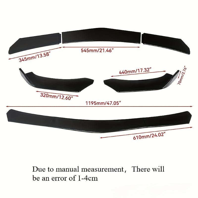 Tail Wing Exterior Body Kit|Rear Wing Kit|Universal Front Bumper Lip Kit|Rear Diffuser|Sedan Rear Trunk Lid Wing|Car Spoilers|Car Modification Tail Decoration|ABS| Universal|Providing Excellent Aerodynamics|Car Accessories|Thicker Version