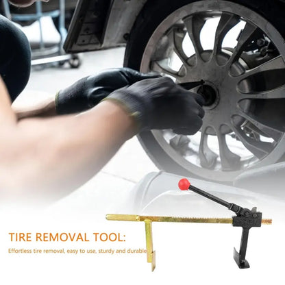 Bead Breaker Tool Heavy-Duty Manual Tire Changer with Safety Guard, Durable Steel Construction Universal Tire Service Equipment for Cars Trucks Motorcycles, Large & Small Size