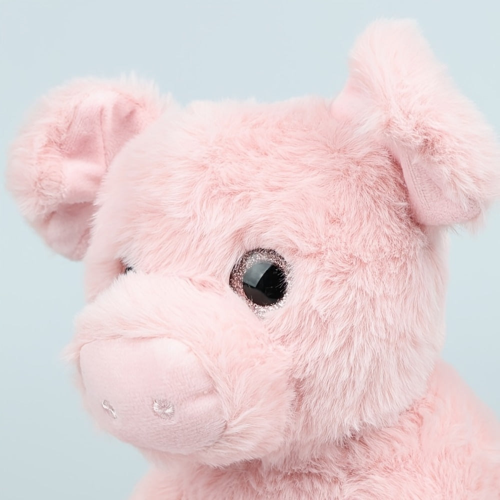 Pink Pig Plush Toy Stuffed Animal with Big Eyes – Soft Cute Doll for Baby, Toddler & Kids, Couch Throw Pillow, Birthday Gift for Girls & Nursery Decor