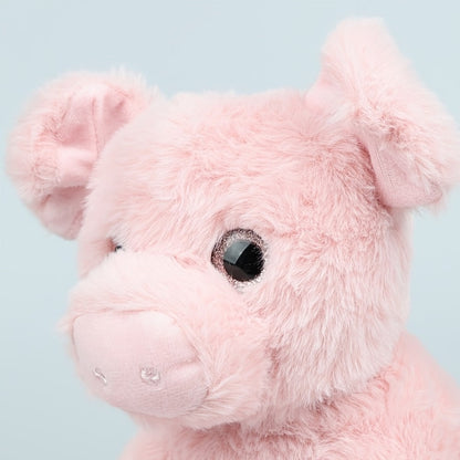 Pink Pig Plush Toy Stuffed Animal with Big Eyes – Soft Cute Doll for Baby, Toddler & Kids, Couch Throw Pillow, Birthday Gift for Girls & Nursery Decor