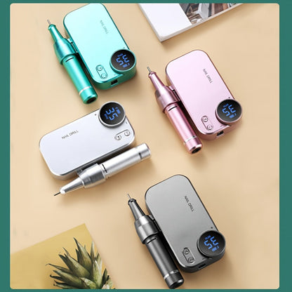 Electric Nail Polisher & Buffer Rechargeable High Power — Professional Manicure Pedicure Machine for Nail Buffing Polishing Dead Skin Callus Removal, Cordless Nail Shine Tool for Home & Salon, 5 Colors