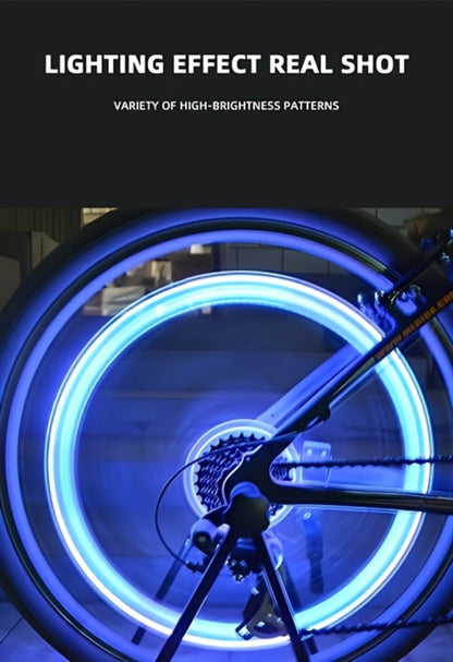 LED Breathing Light Tire Valve Caps – Running Horse & Wind Fire Wheel Light Effect for Car & Motorcycle Wheels