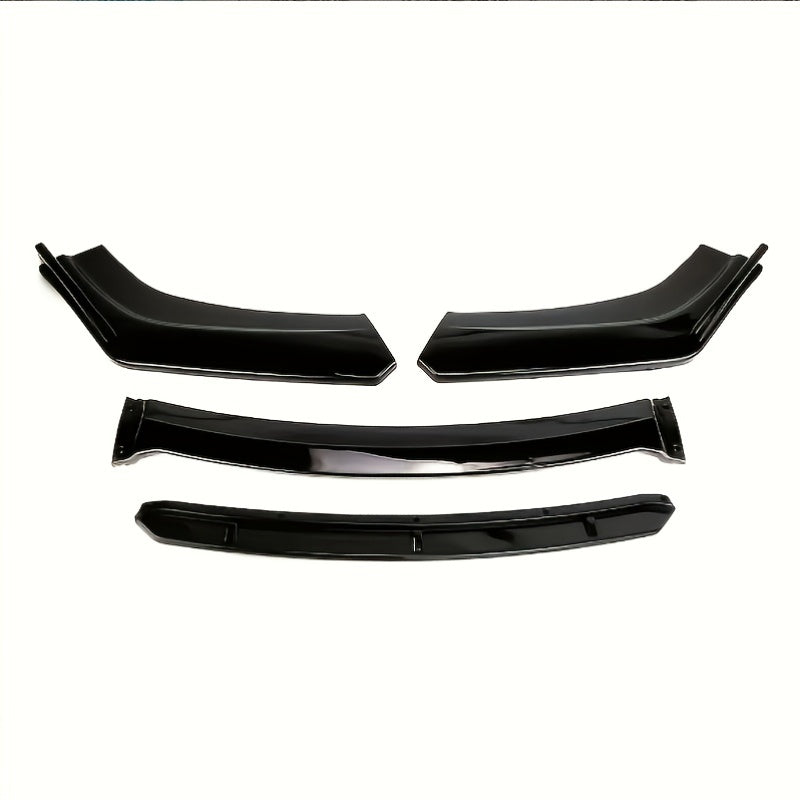 4pcs/Set Material Car Front Lip Spoiler Kit - Stylish Appearance Upgrade, Small Vehicle Bumper Modification Additions, Easy Installation Durable Protection for Vehicle Fenders