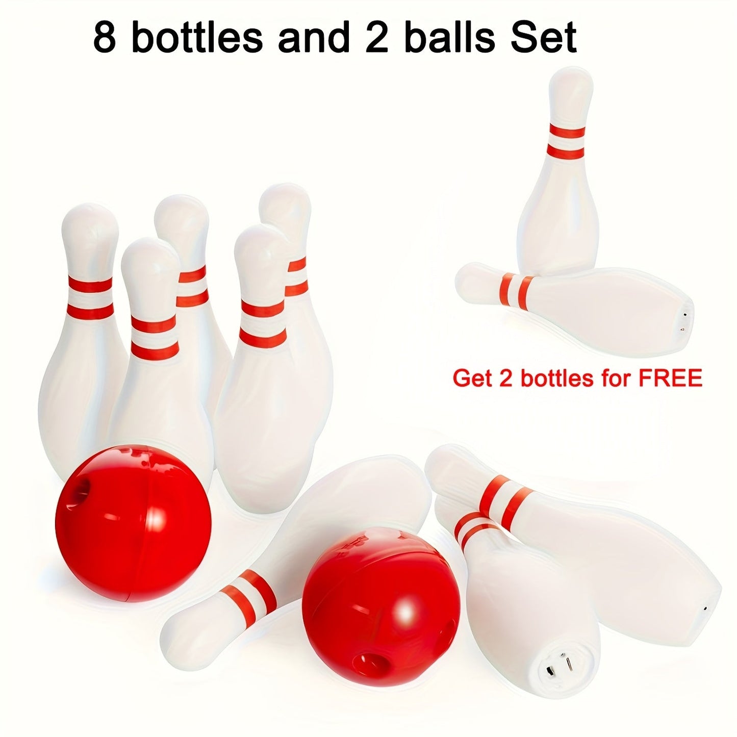 Kids Bowling Set Light Up Glow Pins & Ball – Indoor Outdoor Bowling Toy for Boys & Girls Ages 3+, Family Game Night, Birthday Gift for Toddlers, 6 or 8 Pin Options