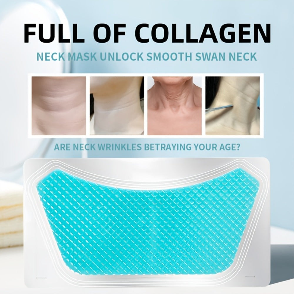 Neck Mask Patch 5pcs Firming & Lifting — Bio Collagen, Bee Venom & 4-in-1 Retinol Gel Patch, Reduces Wrinkles & Sagging, Brightening Anti-Aging Neck Skin Care for Women