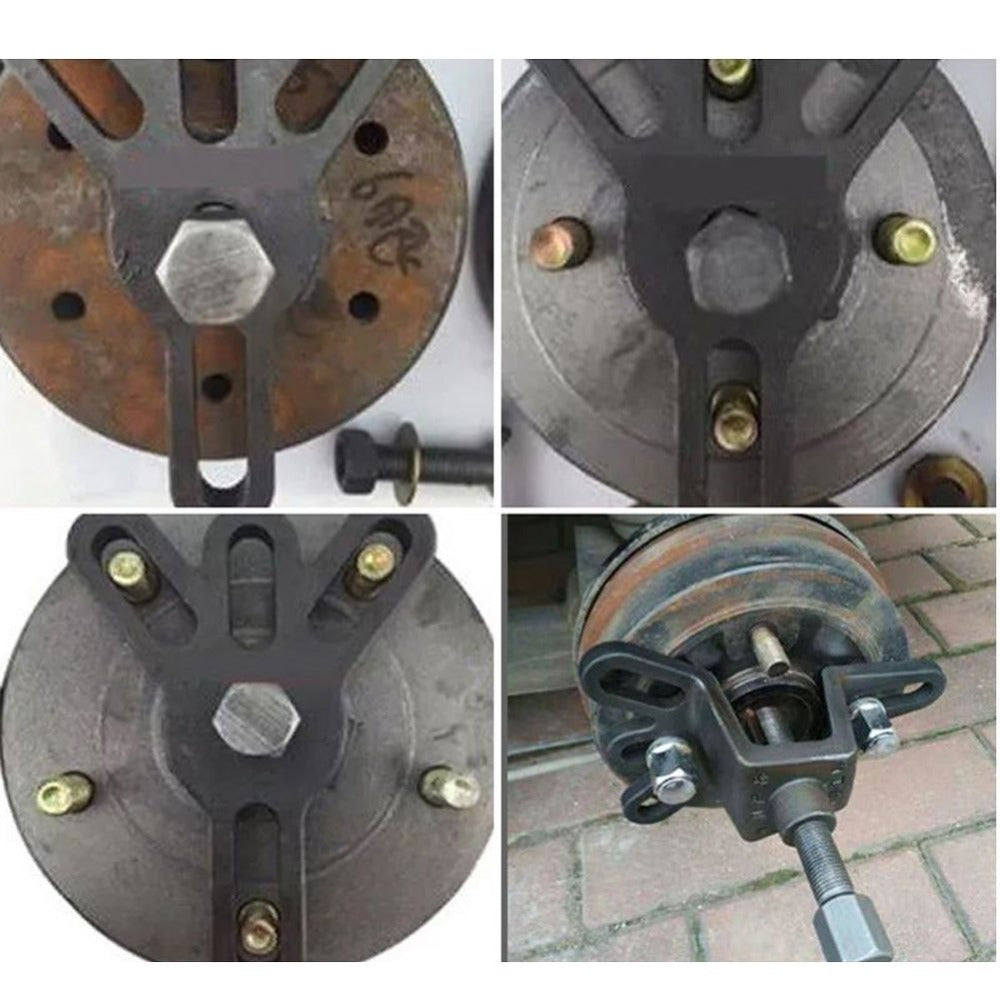 Brake Drum Puller Tool for Motorcycle – Heavy-Duty Cast Iron 4-Hole Wheel Hub Removal Tool for Tricycle, Bike & Scooter, Handheld Brake Drum Remover, DIY Repair Accessory