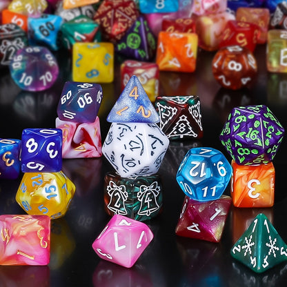 Mystery Box DnD Dice Set 72pcs Blind Box 9 Sets Random Polyhedral Dice with Pouches – D4 D6 D8 D10 D12 D20 Surprise Gift for D&D RPG Tabletop Gamers