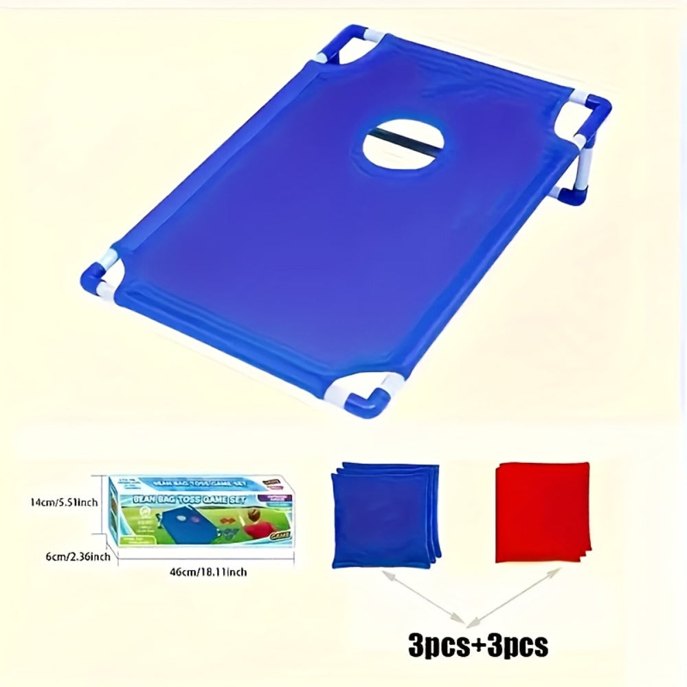 Portable Cornhole Bean Bag Toss Game Foldable Board 12 Bean Bags Storage Bag Outdoor Backyard Camping Party Game Kids Adults Family Birthday Holiday Gift Red Blue