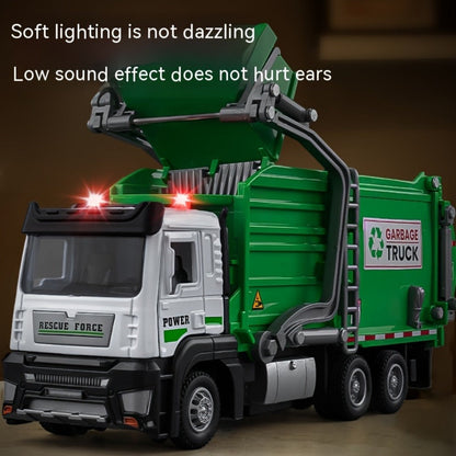 Garbage Truck Toy with 4 Trash Bins Lights & Sound – Recycling Sorting Sanitation Truck with Lifting Dumping Action Educational Vehicle Toy for Kids Ages 3-8 Birthday Gift Boys Girls