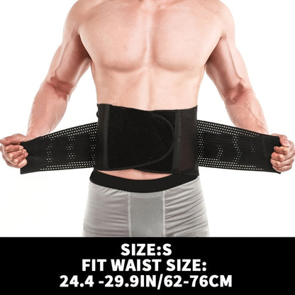 Weightlifting Belt for Men Women - Adjustable Gym Waist Support Belt with Hook-and-Loop Closure, Breathable Polyester Back Brace for Powerlifting, Deadlifts & Fitness Training, S/M/L