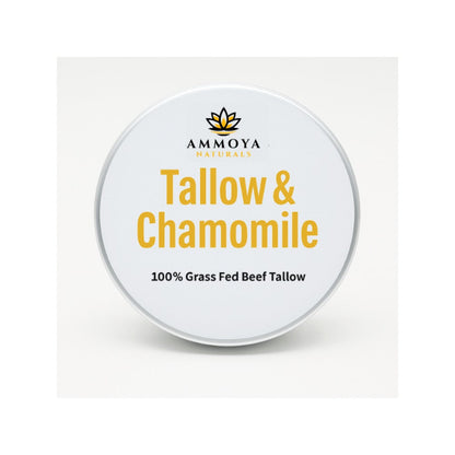 Tallow Balm Grass-Fed Natural Moisturizer for Dry Skin — Deep Hydrating Handcrafted Body Balm 3 Scents Chamomile Rose Honey Frankincense Myrrh, Nourishing Skin Balm for Women Men