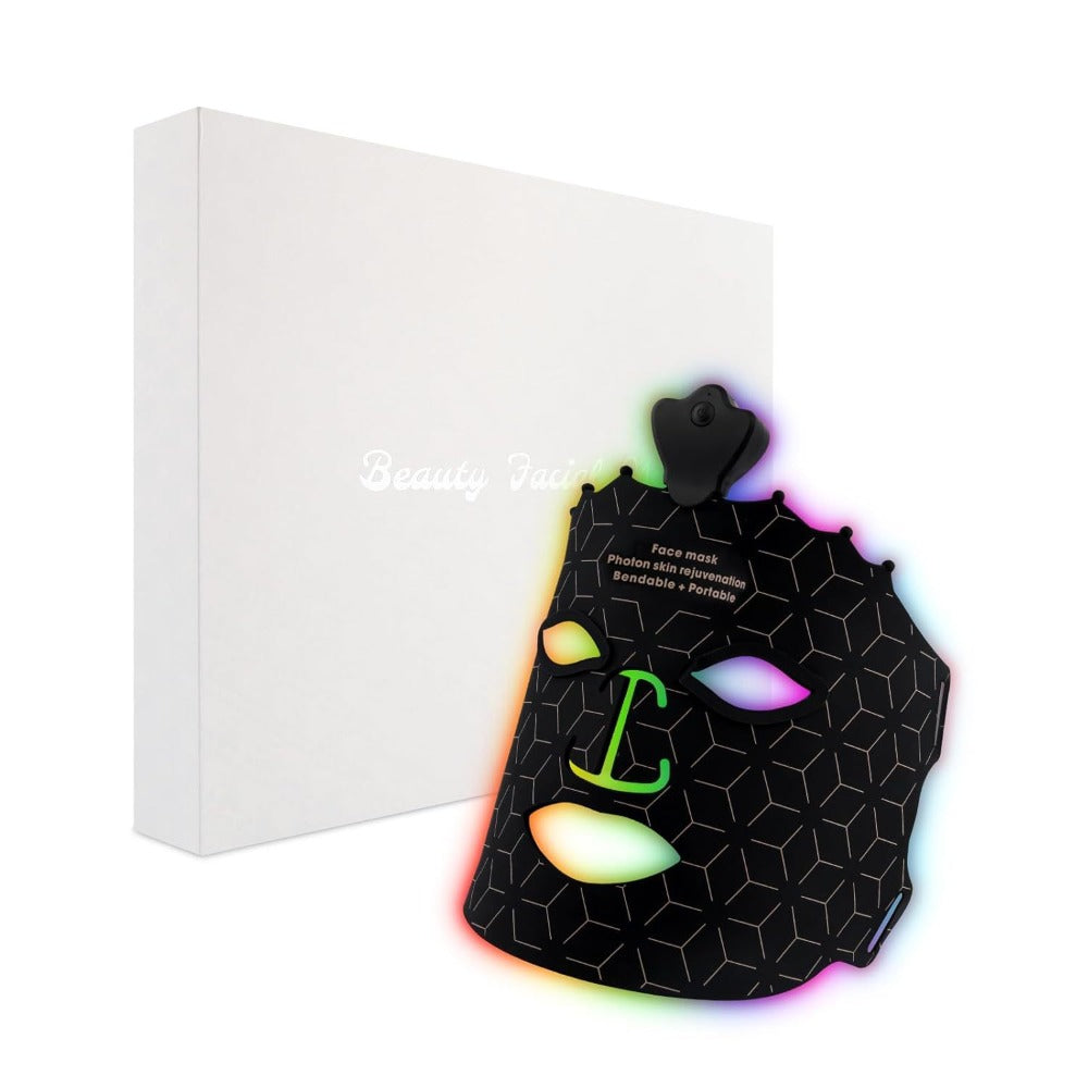 Red Light Therapy Face Mask 7 Color LED – FDA Cleared Silicone Mask for Anti-Aging, Wrinkles, Acne & Skin Whitening, Eye Protection, USB Rechargeable