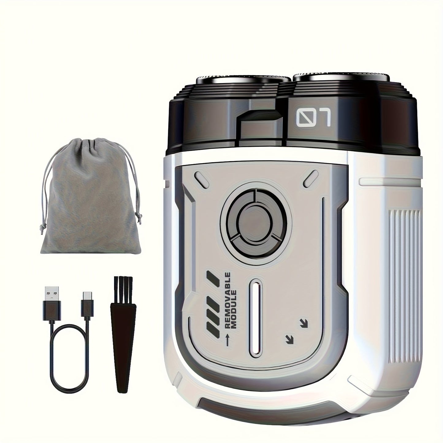 Portable Mini Electric Shaver for Men Dual Floating Blade USB Rechargeable – Cordless Travel Shaver Waterproof & Digital Display Upgrade Multiple Colors, Great Gift for Him