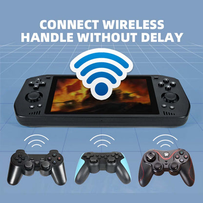 Powkiddy X28 Handheld Game Console – 5.5" IPS Touchscreen Android 11 T618 Octa-Core 4GB RAM 5000mAh Wi-Fi Bluetooth HDMI 30+ Emulators GameCube PSP Retro Gaming
