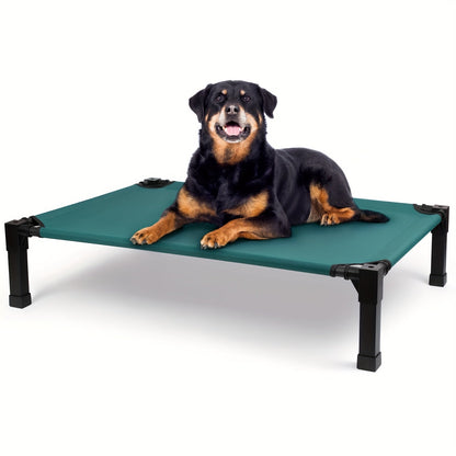 Elevated Dog Bed Cooling Raised Cot with Metal Frame – Washable Breathable Mesh, No-Slip Feet, Portable Dog Cot for Indoor & Outdoor Use, 4 Sizes, 7 Colors