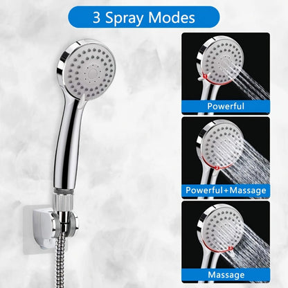 Rainfall Shower Head with Handheld Combo – 8" High Pressure Rain Shower, 5-Setting Adjustable, Anti-Leak with 11" Extension Arm, Holder & Hose, Height & Angle Adjustable