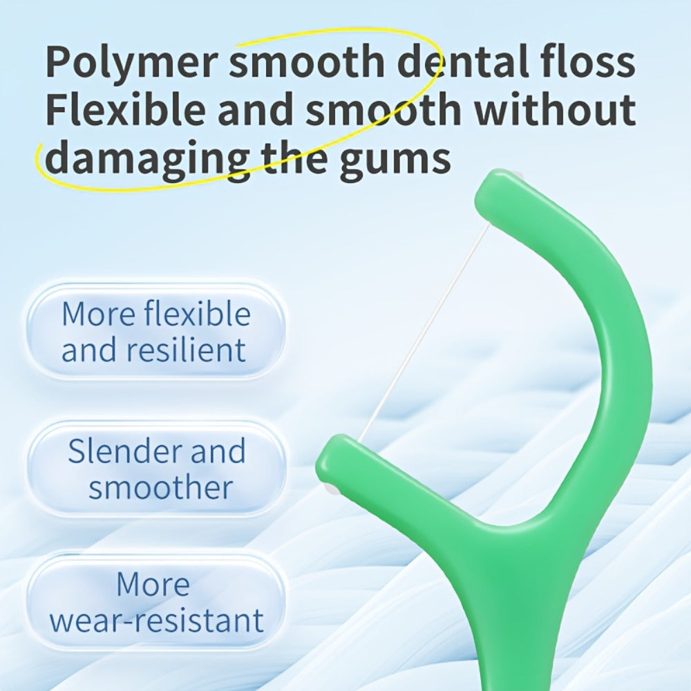 Mint Floss Picks 600 Count — Ultra-Fine Disposable Dental Floss Sticks, Interdental Cleaning, Plaque Removal, Fresh Breath, Portable Oral Care for Home, Travel & Family Daily Use