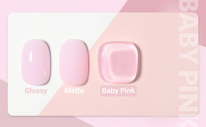 Pink Gel Nail Polish Baby Pink Soak-Off UV LED — MISS MISIDY 16ml Long-Lasting Chip-Resistant Gel Polish for Home & Salon Nail Art, Smooth Self-Leveling Formula, Easy Soak-Off Removal, Everyday & Special Occasions