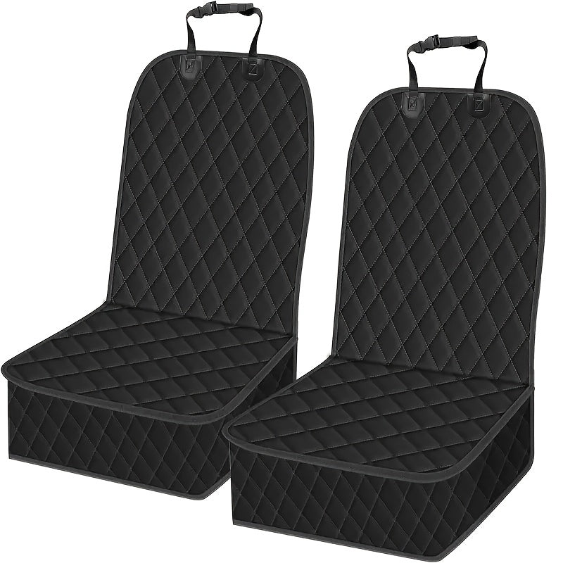 2 Pack/set Front & Rear Car Seat Covers - Universal Fit for Cars, Trucks, SUVs | Waterproof, Stain-Resistant & Easy-to-Clean Protectors | Durable Fabric, Secure Fit | Perfect for Messy, Drooling Dogs, Spills & Daily Use, Christmas Gifts