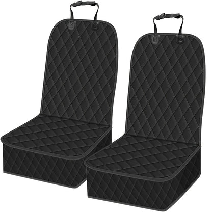 2 Pack/set Front & Rear Car Seat Covers - Universal Fit for Cars, Trucks, SUVs | Waterproof, Stain-Resistant & Easy-to-Clean Protectors | Durable Fabric, Secure Fit | Perfect for Messy, Drooling Dogs, Spills & Daily Use, Christmas Gifts